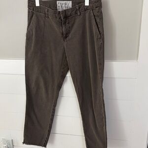 Frank & Eileen - Wicklow pant in chocolate brown